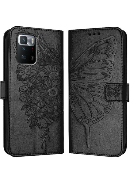Xiaomi Poco X3 Gt Premium Deri Manyetik Kapak Çevirin Kabartma (Yurt Dışından)