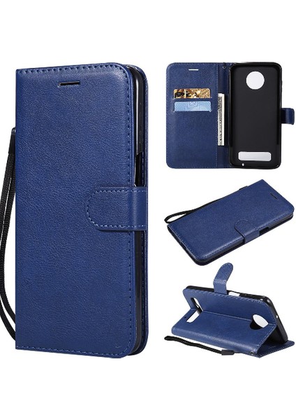 Motorola Moto Z3 Oyun Klasik Düz Renk ile Yüksek Kalite Için Flip Case (Yurt Dışından)