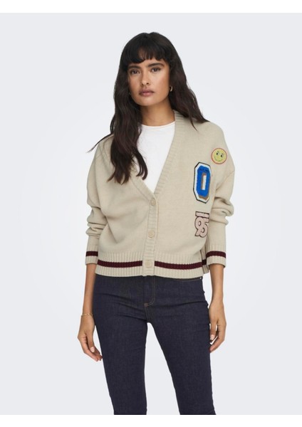 Onlcheer Ls Loose Detaıl Cardıgan Knt Kadın Mavi Kazak - 15301515