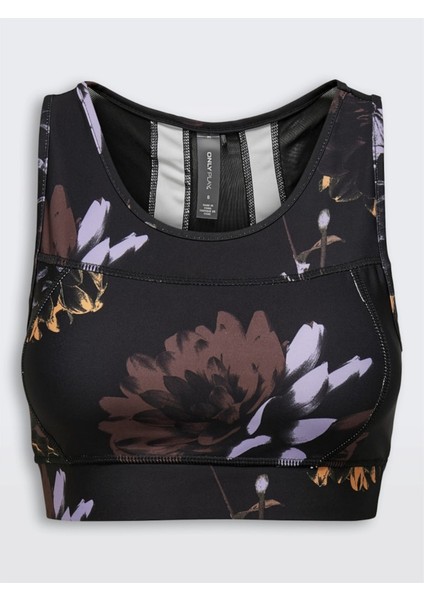 Onpemo Aop Sports Bra Kadın Siyah Atlet - 15262424