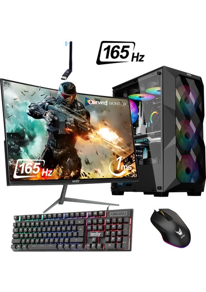 Milotic x I7-10700F 16GB 256GB M.2 Nvme GTX1660S 6gb 24" 165Hz Oyuncu Masaüstü Bilgisayarı