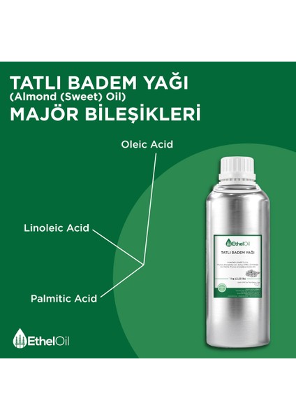 Tatlı Badem Sabit Yağı - 1 kg - %100 Saf ve Doğal Sabit Yağ fiyatları