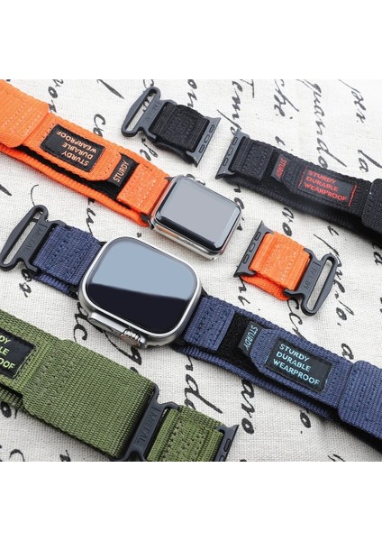 Metal Başlıklı Şık Tasarımlı Apple Watch Kordon 42MM 44MM 45MM 49MM Uyumlu Watch Ultra Kayış