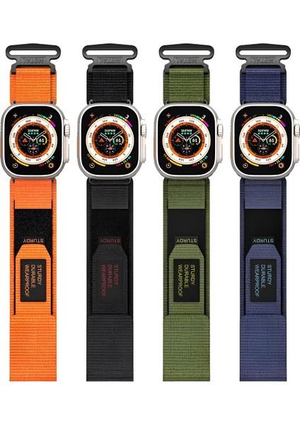 Metal Başlıklı Şık Tasarımlı Apple Watch Kordon 42MM 44MM 45MM 49MM Uyumlu Watch Ultra Kayış