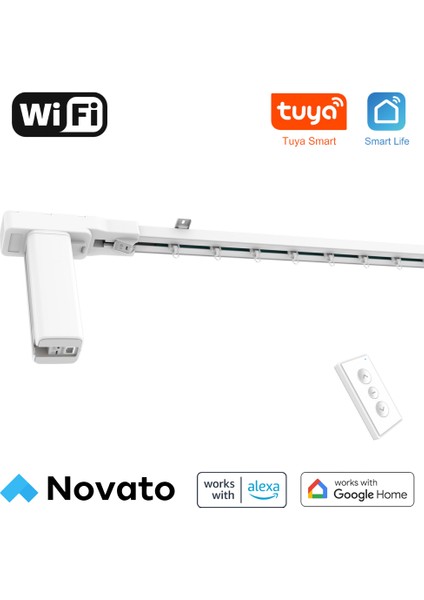 Akıllı Modüler Tuya Uyumlu Wifi Yana Kayar Perde Motor Kiti