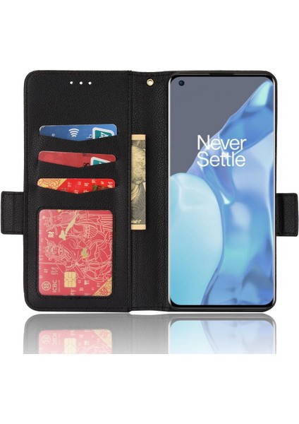 Oneplus 9 Için Kılıf Pro Yan Toka Cüzdan Pu Deri Manyetik Kart Yuvaları (Yurt Dışından)