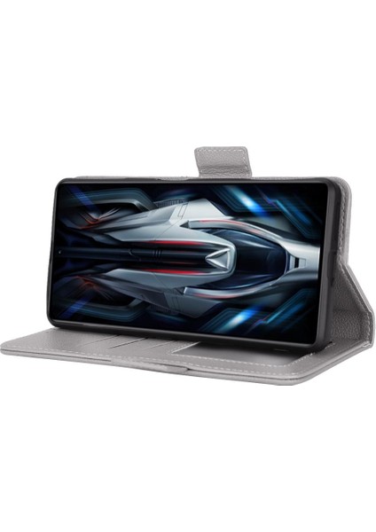 Xiaomi Poco F4 Gt Manyetik Cüzdan Yan Toka Pu Deri Kart Durumda (Yurt Dışından)