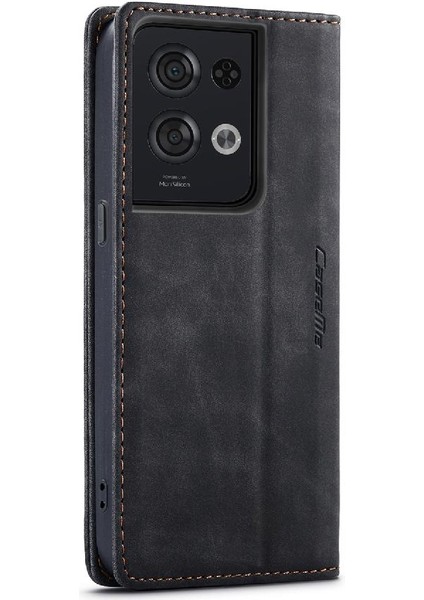 Oppo Oppo 8 Pro 5g Için Flip Case Kart Yuvası Kickstand Vintage Pu Flip (Yurt Dışından)