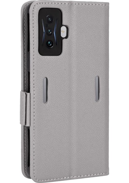 Xiaomi Poco F4 Gt Manyetik Cüzdan Yan Toka Pu Deri Kart Durumda (Yurt Dışından)