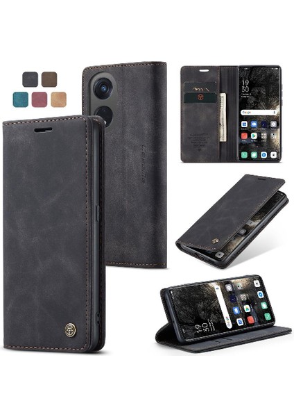 Oppo Oppo 8t 5g Manyetik Kapatma Darbeye Vaka Kart Yuvası Için Flip Case (Yurt Dışından)