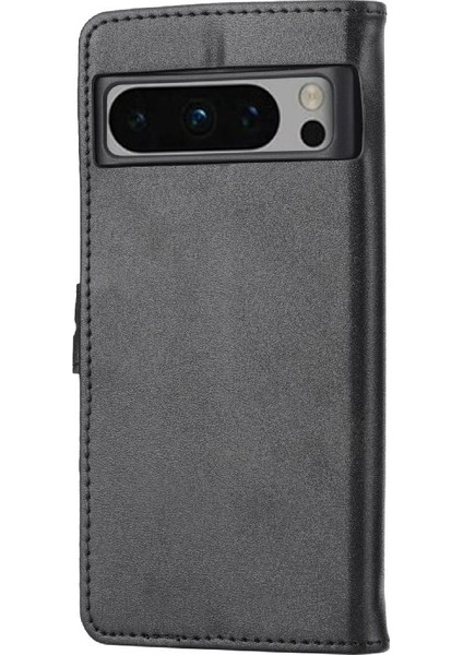 Google Piksel 8 Pro Kabartmalı Kickstand Manyetik Kapatma Için Cüzdan Kılıf (Yurt Dışından)