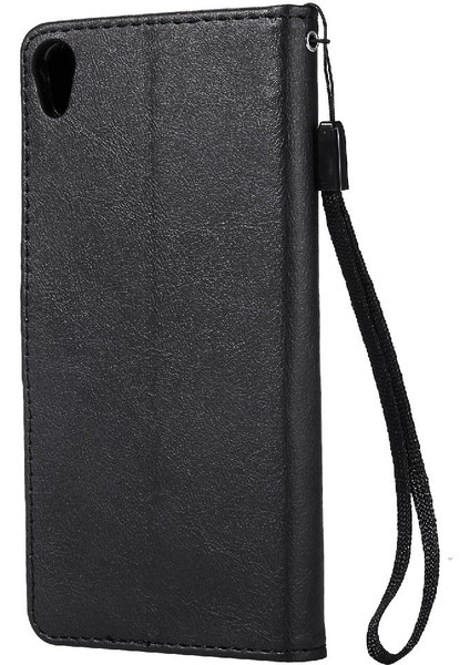 Sony Xperia E5 Klasik Düz Renk Iş Cüzdan Telefon Için Flip Case (Yurt Dışından)