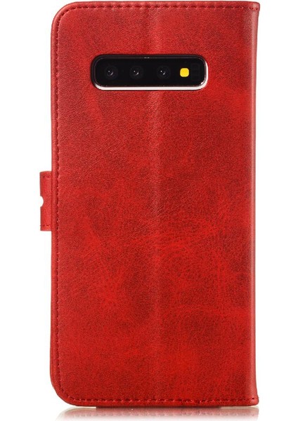 Cüzdan Kılıf Samsung Galaxy S10 Artı Tüm Yuvarlak Koruma Manyetik (Yurt Dışından)
