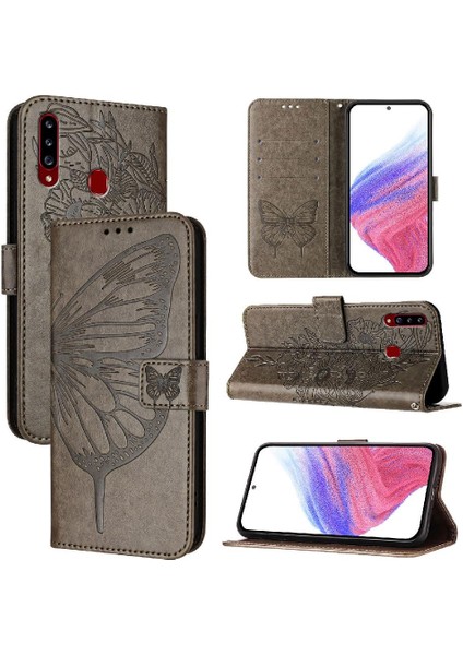 Samsung Galaxy A20S Kapak Kapak Manyetik Premium Deri Kabartma (Yurt Dışından) indirimleri