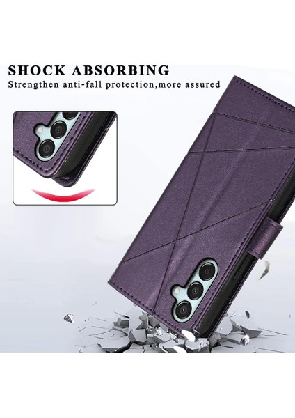Samsung Galaxy M15 Üç Kart Yuvaları Darbeye Kickstand Için Flip Case (Yurt Dışından) indirimleri