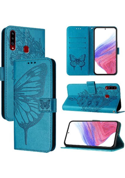 Samsung Galaxy A20S Kapak Kapak Manyetik Premium Deri Kabartma (Yurt Dışından) indirimleri