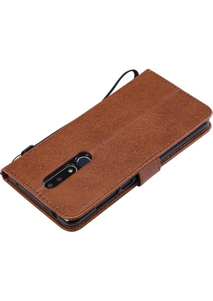 Kart Yuvası Klasik Düz Renk Yüksek Telefon ile Nokia 3.1 Plus Için Flip Case (Yurt Dışından)
