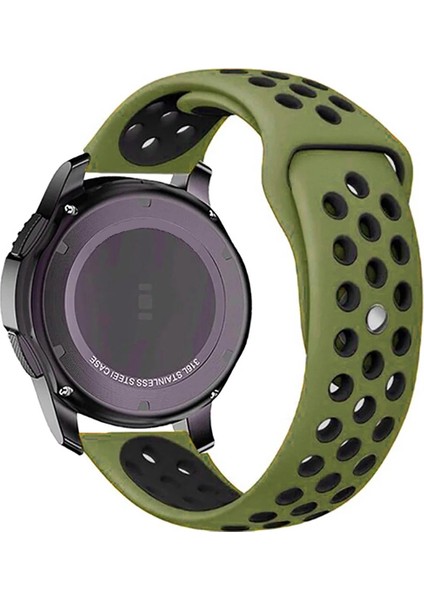 Huawei Watch Gt3 Pro 43MM ile Uyumlu Kordon Yumuşak Dokulu Delikli Desenli Silikon Kayış