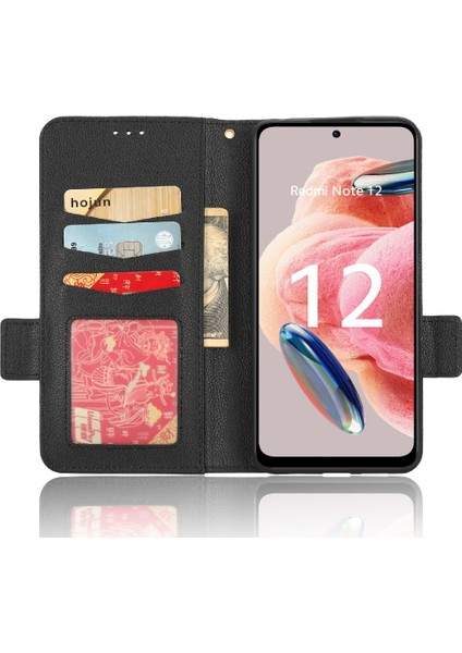 Xiaomi Redmi Için Not 12 4g Pu Deri Manyetik Cüzdan Yan Toka (Yurt Dışından) modelleri