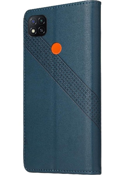 Xiaomi Redmi 9c Kickstand Premium Deri 4 Için Flip Case Köşe Üç (Yurt Dışından)