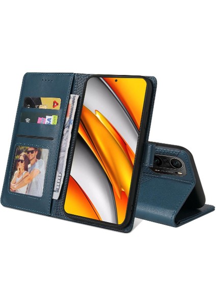 Xiaomi Poco F3 Kickstand Üç Kart Yuvaları Için Flip Case Darbeye 4 (Yurt Dışından)