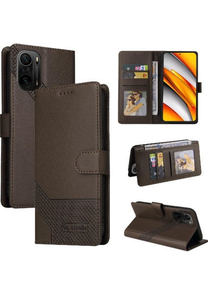 Xiaomi Poco F3 Kickstand Üç Kart Yuvaları Için Flip Case Darbeye 4 (Yurt Dışından)