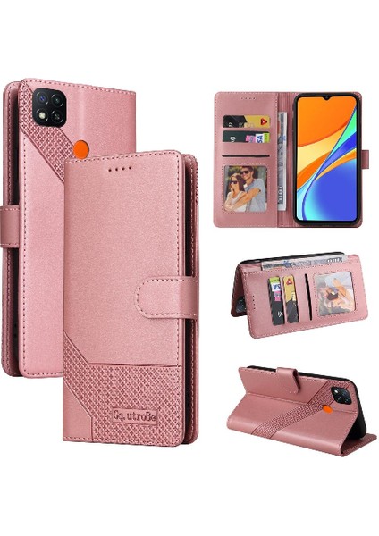 Xiaomi Redmi 9c Kickstand Premium Deri 4 Için Flip Case Köşe Üç (Yurt Dışından) fırsatları