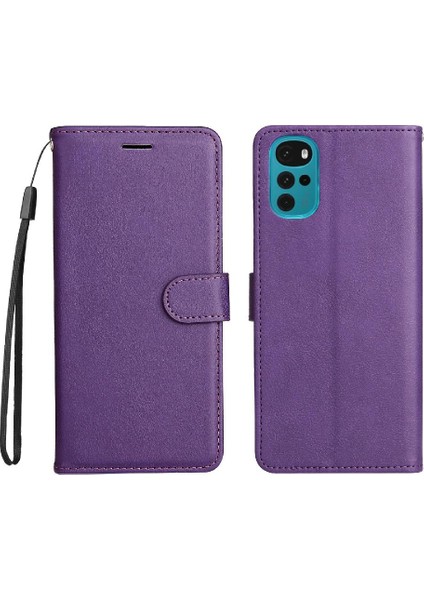Motorola Moto G22 Için Flip Case Kart Yuvası Iş Cüzdan Telefon Kılıfı ile (Yurt Dışından)