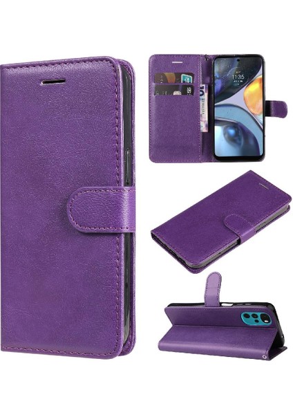 Motorola Moto G22 Için Flip Case Kart Yuvası Iş Cüzdan Telefon Kılıfı ile (Yurt Dışından) fırsatları