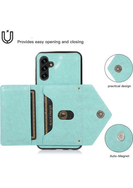 Samsung Galaxy A05S 4g Kart Tutucu Kickstand Pu Deri+Tpu Kapak (Yurt Dışından)