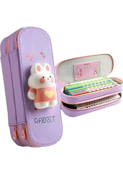 Internet Ünlü Dekompresyon Kalem Kutusu Kalem Kutusu Karikatür Büyük Kapasiteli Çift Katmanlı Kalem Kutusu Yüksek Görünüm Sevimli Kalem Kutusu (Yurt Dışından)