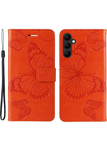 Samsung Galaxy A25 5g Kelebek Baskı Tpu+Pu Deri Kapak (Yurt Dışından)