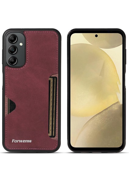 Samsung Galaxy S24 Plus Çizilmez Deri + Tpu Kart Tutucu Kapağı (Yurt Dışından)