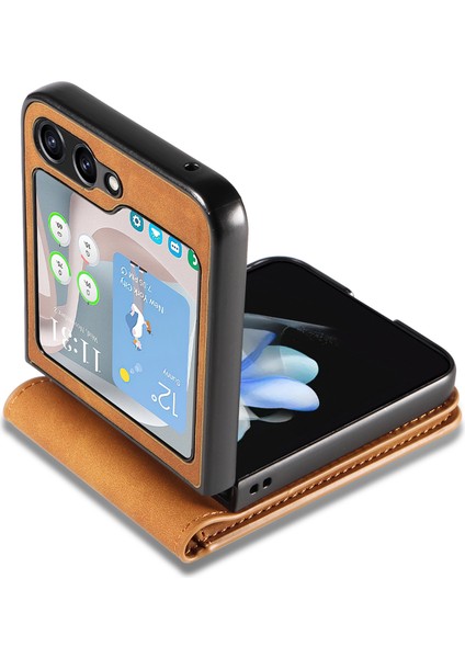 Samsung Galaxy Z Flip5 5g Cilt Dokunmatik Kart Tutucu Telefon Kapağı (Yurt Dışından) fiyatları