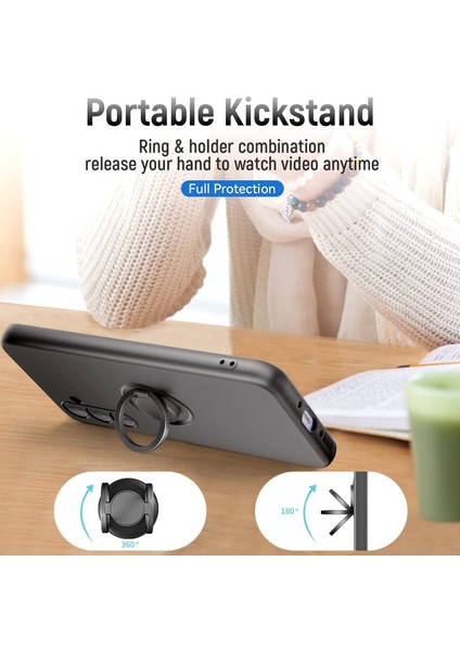 Samsung Galaxy A15 4g / 5g Sıvı Silikon Kılıf Kickstand Kapak (Yurt Dışından)