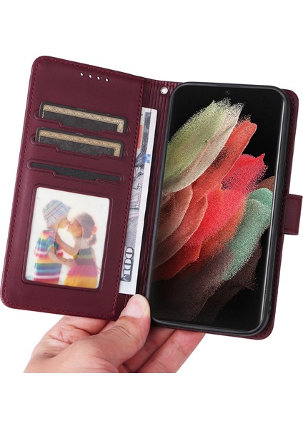 Samsung Galaxy S21 Ultra 5g Ayrılabilir Deri Kapak Cüzdan Kabuğu Askılı (Yurt Dışından) modelleri