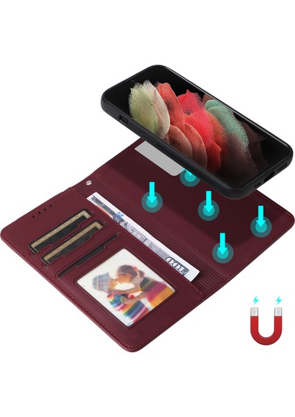 Samsung Galaxy S21 Ultra 5g Ayrılabilir Deri Kapak Cüzdan Kabuğu Askılı (Yurt Dışından) fırsatları