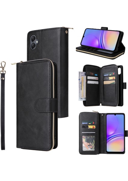 Samsung Galaxy A05 4g Kart Yuvaları Fermuar Cüzdan Deri Telefon Kapağı (Yurt Dışından)
