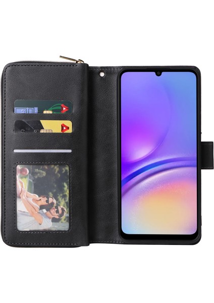 Samsung Galaxy A05 4g Kart Yuvaları Fermuar Cüzdan Deri Telefon Kapağı (Yurt Dışından)