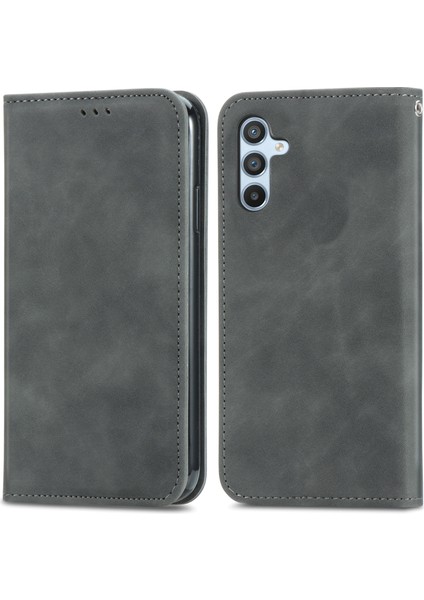 Samsung Galaxy A55 5g Kart Yuvaları Için Cilt Dokunuşlu Deri Çevirmeli Telefon Kapağı (Yurt Dışından)
