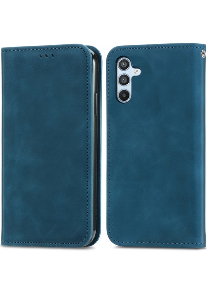 Samsung Galaxy A55 5g Kart Yuvaları Için Cilt Dokunuşlu Deri Çevirmeli Telefon Kapağı (Yurt Dışından)