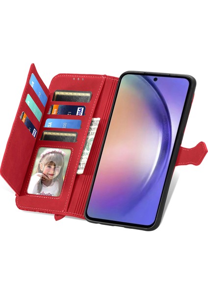 Samsung Galaxy A35 5g Pu Deri Standlı Fermuarlı Cep Telefonu Kılıfı Askılı (Yurt Dışından) modelleri