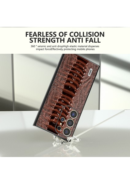 Samsung Galaxy S24 Ultra Timsah Dokulu Hakiki Inek Derisi+Pc+Tpu Kapak (Yurt Dışından) modelleri