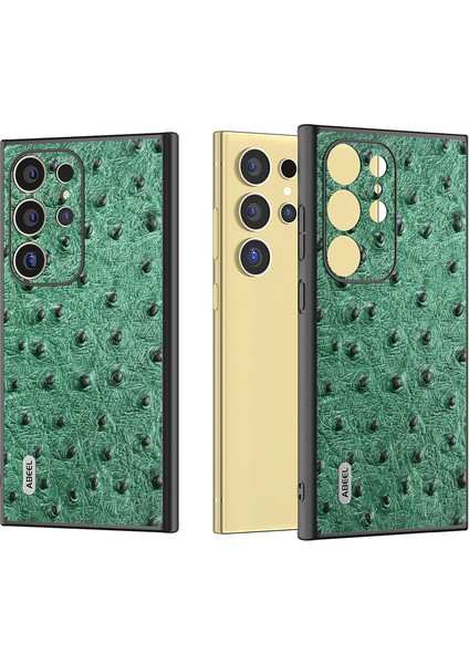 Samsung Galaxy S24 Ultra Hakiki Inek Deri Arka Telefon Kılıfı (Yurt Dışından)