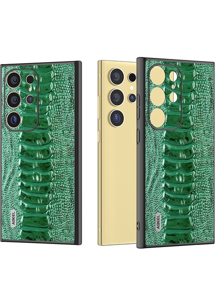 Samsung Galaxy S24 Ultra Timsah Dokulu Hakiki Inek Derisi+Pc+Tpu Kapak (Yurt Dışından)