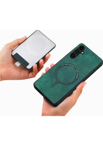 Samsung Galaxy M15 5g Manyetik Retro Ayrılabilir Kart Tutucu Telefon Kabuğu (Yurt Dışından) fiyatları