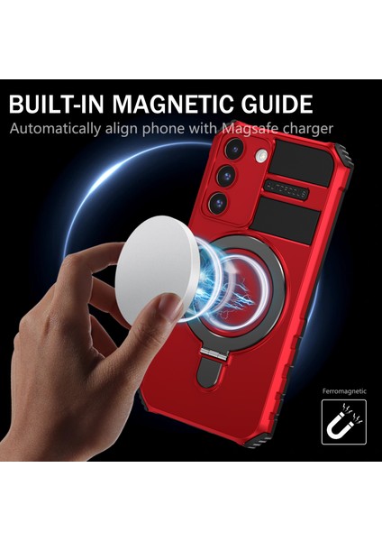 Samsung Galaxy S22+ 5g Kickstand Kapak Pc+Tpu Telefon Kılıfı Magsafe ile Uyumlu (Yurt Dışından) indirimleri