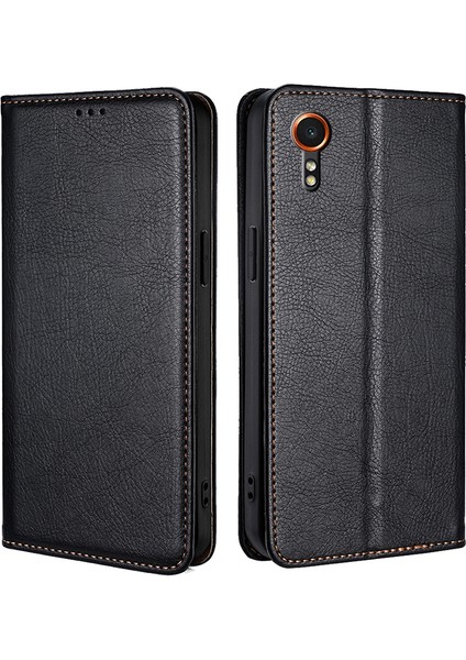 Samsung Galaxy Xcover7 Manyetik Kılıf Kart Yuvaları Pu Deri Telefon Kapağı (Yurt Dışından)