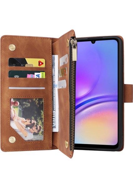 Samsung Galaxy A05 4g Çoklu Kart Yuvaları Anti-Düşme Fermuar Cep Deri Telefon Kapağı (Yurt Dışından) fiyatları