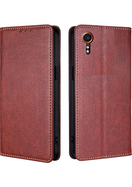 Samsung Galaxy Xcover7 Manyetik Kılıf Kart Yuvaları Pu Deri Telefon Kapağı (Yurt Dışından)